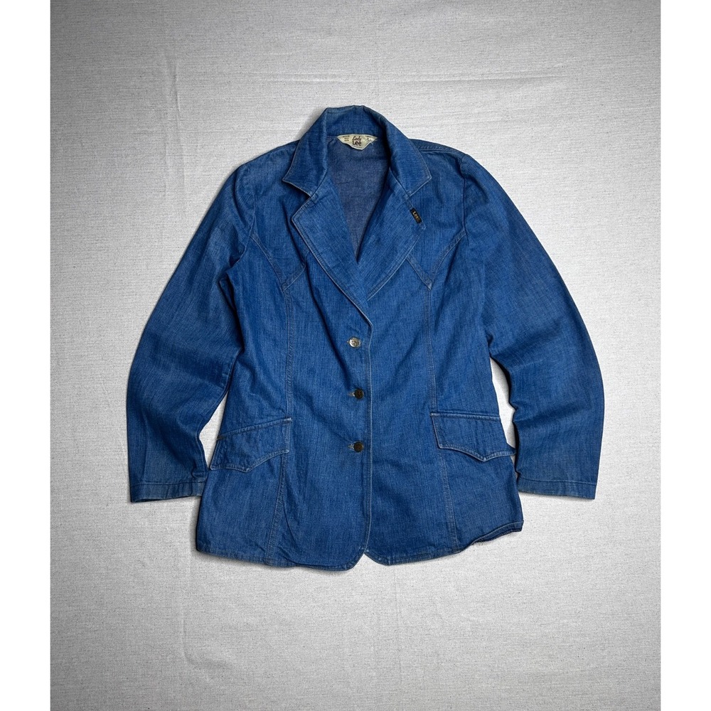 Vintage Lady Lee Denim Blazer M  Women's Blue Western Jacket Made in USA